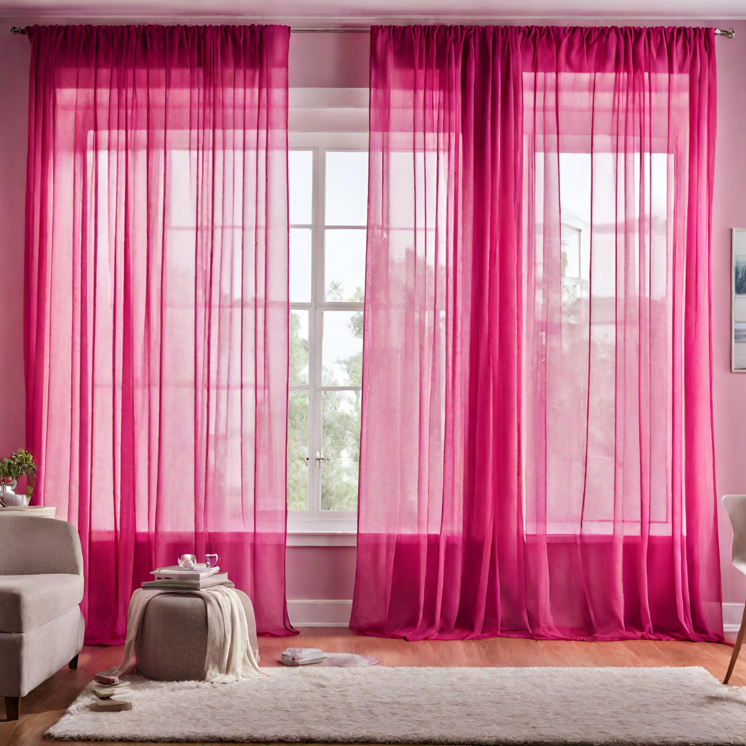 Plain Sheer Curtain - Shocking Pink
No Sales Tax Collected outside New York. Free Shipping to 48 states. Please visit Shipping Policy
DecorPassionsPlain Sheer Curtain - Shocking Pink