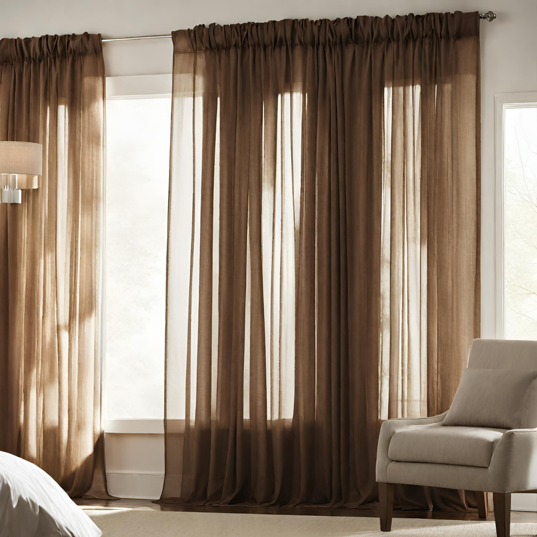 Plain Sheer Curtain - Brown
No Sales Tax Collected outside New York. Free Shipping to 48 states. Please visit Shipping Policy
DecorPassionsPlain Sheer Curtain - Brown