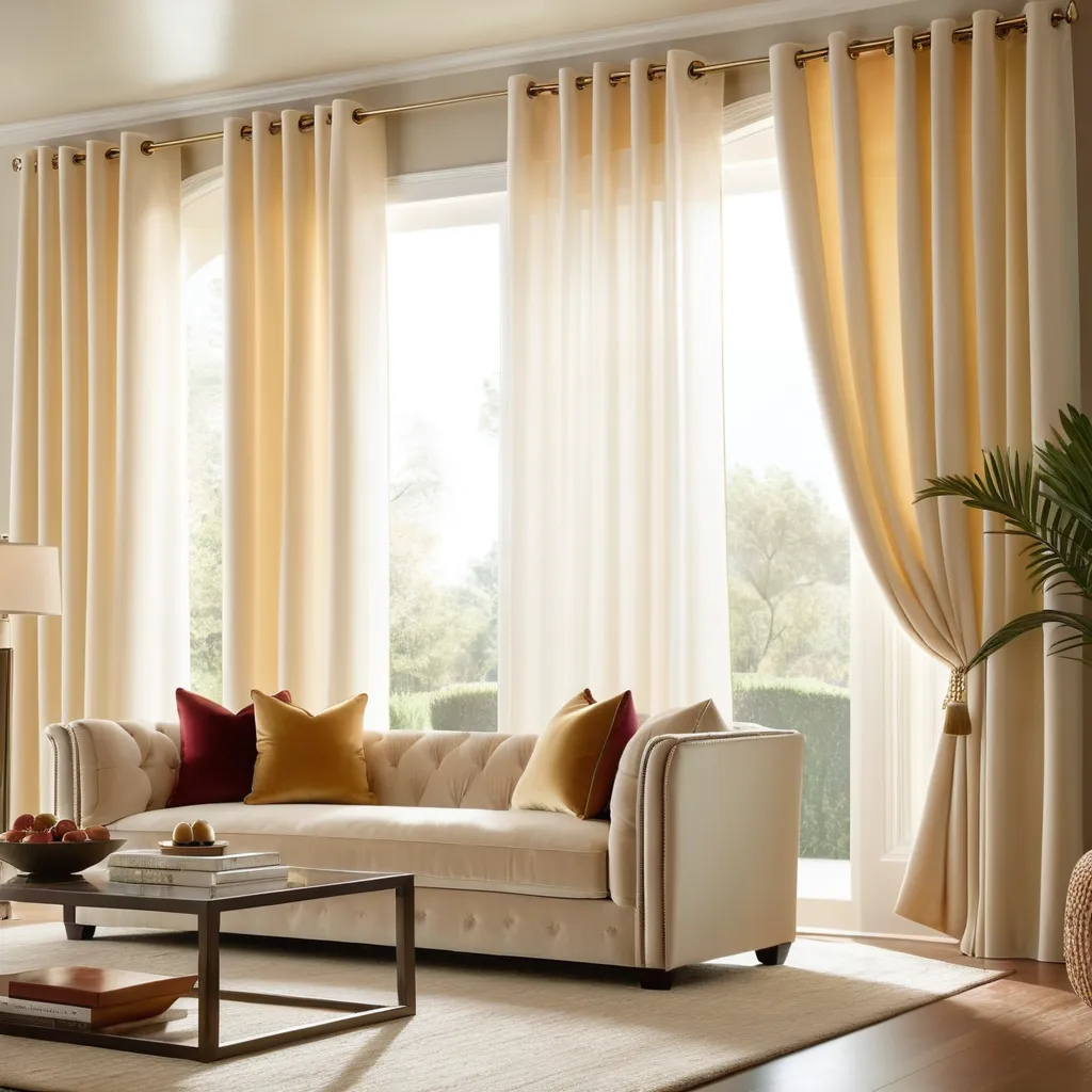 Plain Premium Velvet Fabric Curtain / Drapes - Ivory
