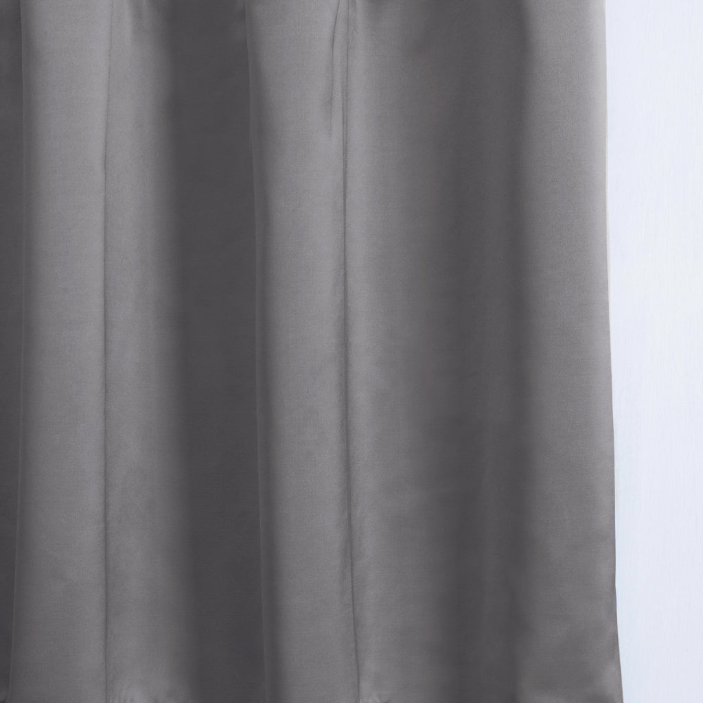 LUSTER - Satin semi sheer - Dark SteelLuster collection, featuring satin silky finish semi-sheer fabric, comes in a variety of colors. Dark steel is a unique rich luminous brown undertone black steel colDecorPassionsLUSTER - Satin semi sheer - Dark Steel